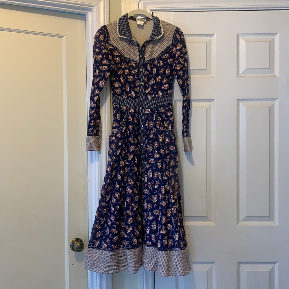 Vintage Gunne Sax prairie/western dress.